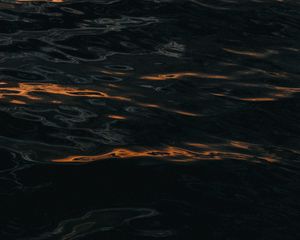 Preview wallpaper waves, ripples, dark, water, surface