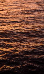 Preview wallpaper waves, ripples, water, sea, sunset