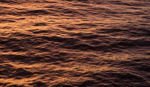 Preview wallpaper waves, ripples, water, sea, sunset