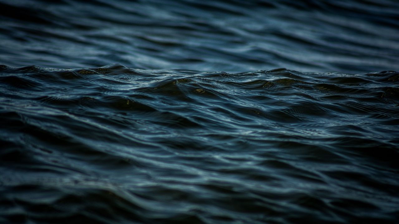 Wallpaper waves, ripples, water, dark
