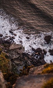 Preview wallpaper waves, rocks, coast, sea, water