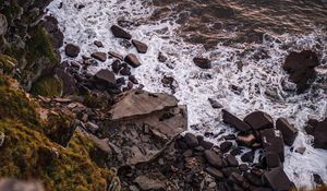 Preview wallpaper waves, rocks, coast, sea, water