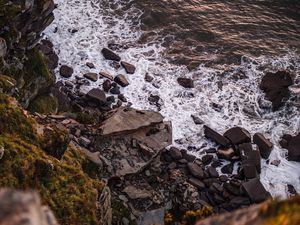 Preview wallpaper waves, rocks, coast, sea, water