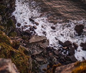 Preview wallpaper waves, rocks, coast, sea, water