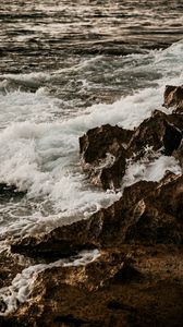 Preview wallpaper waves, rocks, sea, water