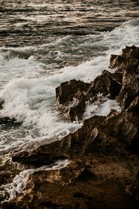 Preview wallpaper waves, rocks, sea, water
