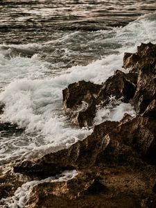 Preview wallpaper waves, rocks, sea, water