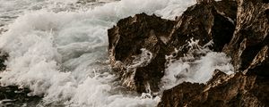 Preview wallpaper waves, rocks, sea, water