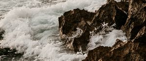 Preview wallpaper waves, rocks, sea, water