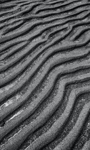 Preview wallpaper waves, sand, surface, gray, bw