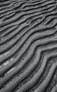 Preview wallpaper waves, sand, surface, gray, bw
