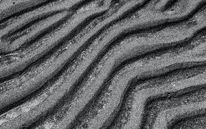Preview wallpaper waves, sand, surface, gray, bw