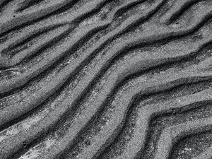 Preview wallpaper waves, sand, surface, gray, bw