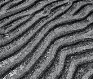 Preview wallpaper waves, sand, surface, gray, bw