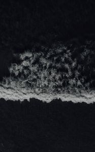 Preview wallpaper waves, sea, bw, aerial view
