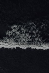 Preview wallpaper waves, sea, bw, aerial view