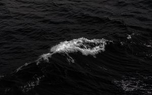 Preview wallpaper waves, sea, bw, foam