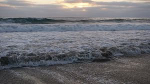 Preview wallpaper waves, sea, coast, foam, nature