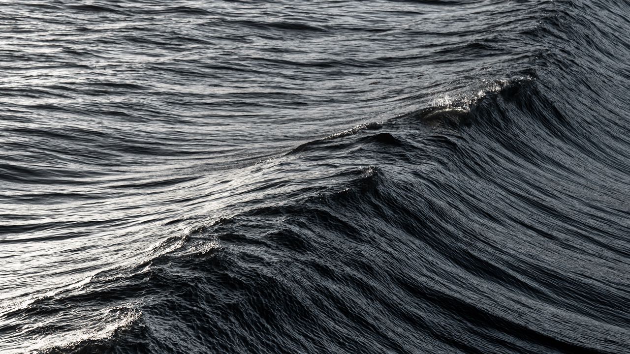Wallpaper waves, sea, ripples, glare, water, wavy