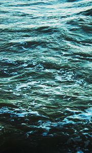 Preview wallpaper waves, sea, water, ripples, foam