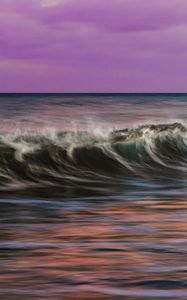 Preview wallpaper waves, sea, water, long exposure
