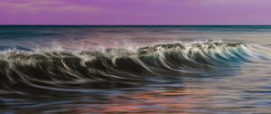Preview wallpaper waves, sea, water, long exposure