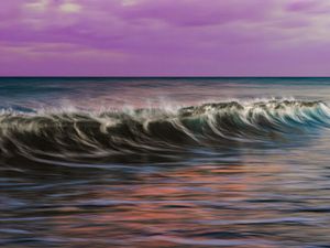 Preview wallpaper waves, sea, water, long exposure
