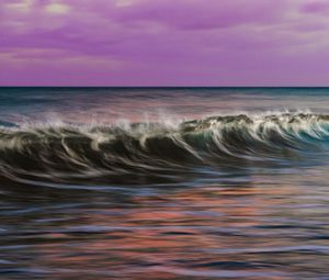 Preview wallpaper waves, sea, water, long exposure