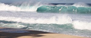 Preview wallpaper waves, splashes, foam, sea, coast