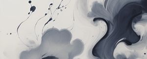 Preview wallpaper waves, stains, paint, gray, abstraction