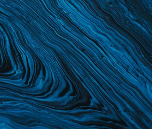 Preview wallpaper waves, stains, paint, liquid, blue