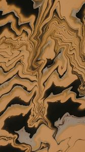 Preview wallpaper waves, stains, paint, liquid, brown