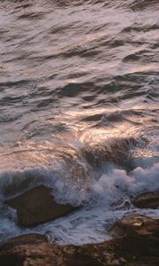 Preview wallpaper waves, stones, water, sea