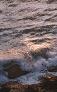 Preview wallpaper waves, stones, water, sea