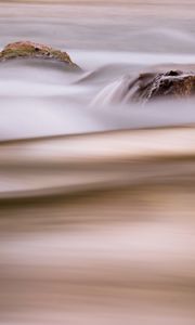 Preview wallpaper waves, stones, water, long exposure, blur