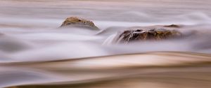 Preview wallpaper waves, stones, water, long exposure, blur