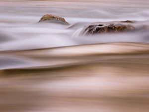 Preview wallpaper waves, stones, water, long exposure, blur