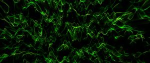 Preview wallpaper waves, transparent, abstraction, green