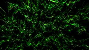 Preview wallpaper waves, transparent, abstraction, green