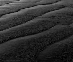 Preview wallpaper waves, water, bw, black, sea