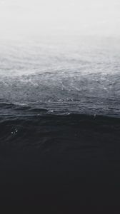 Preview wallpaper waves, water, bw, ocean