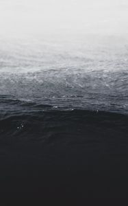 Preview wallpaper waves, water, bw, ocean