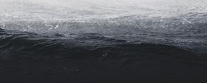 Preview wallpaper waves, water, bw, ocean