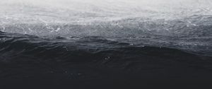 Preview wallpaper waves, water, bw, ocean