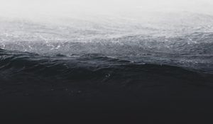 Preview wallpaper waves, water, bw, ocean