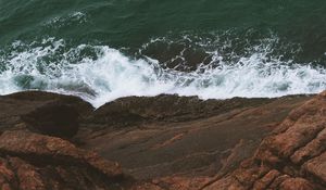 Preview wallpaper waves, water, rock, sea, coast