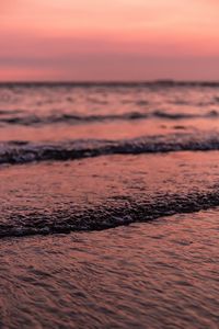 Preview wallpaper waves, water, sea, dusk