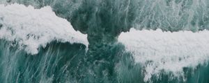 Preview wallpaper waves, water, sea, aerial view