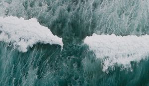 Preview wallpaper waves, water, sea, aerial view