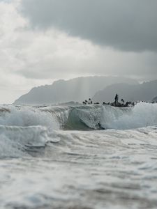 Preview wallpaper waves, water, sea, storm